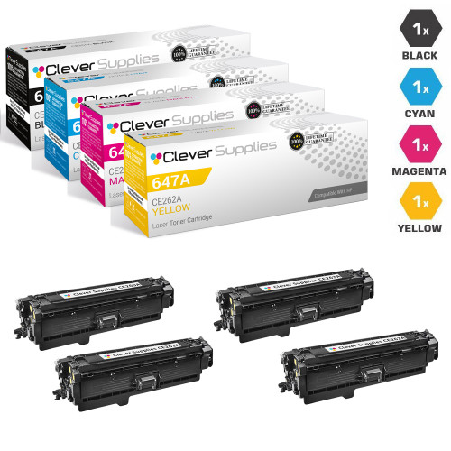 CS Compatible Replacement for HP Enterprise CP4525 Toner Cartridge Color Laserjet 4 Color Set