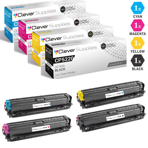 CS Compatible Replacement for HP Professional CP5220 Toner Cartridge Color Laserjet 4 Color Set