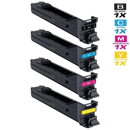 Compatible Konica Minolta MagiColor 4650DN Premium Quality Laser Toner Cartridges High Yield 4 Color Set
