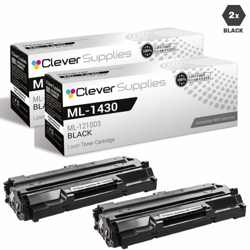 Compatible Samsung ML-1210D3 Laser Toner Cartridge Black 2 Pack