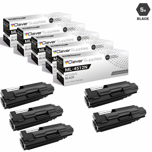 Compatible Samsung MLT-D307E Extra High Yield Laser Toner Cartridge Black 5 Pack