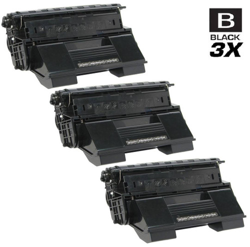 Compatible Okidata B6500DTN Laser Toner Cartridge High Yield Black 3 Pack