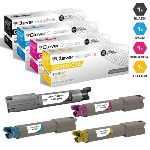 Compatible Okidata C3520 Premium Quality Laser Toner Cartridges 4 Color Set
