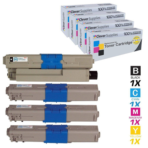 Compatible Okidata MC351DN Premium Quality Laser Toner Cartridges 4 Color Set