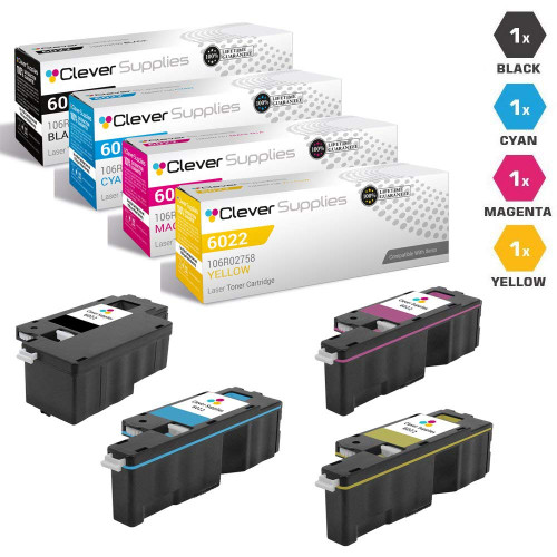 Compatible Xerox Phaser 6022NI Premium Quality Laser Toner Cartridges 4 Color Set