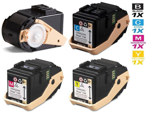 Compatible Xerox Phaser 7100 Premium Quality Laser Toner Cartridges 4 Color Set