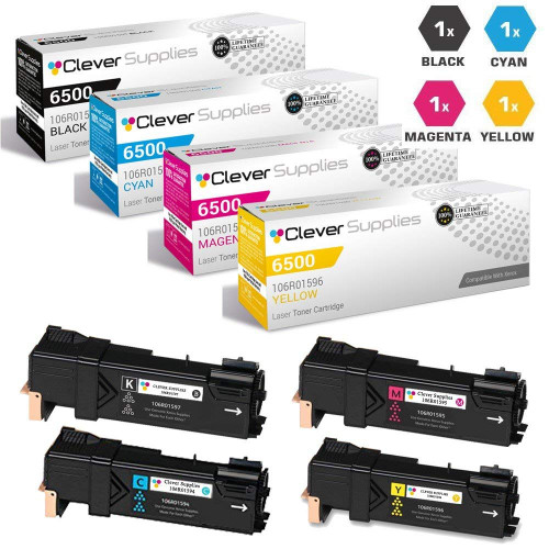 Compatible Xerox Phaser 6500DN Laser Toner Cartridges High Yield 4 Color Set