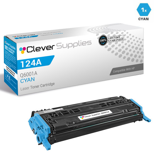CS Compatible Replacement for HP Q6001A Toner/ HP 124A Toner Cartridge Cyan