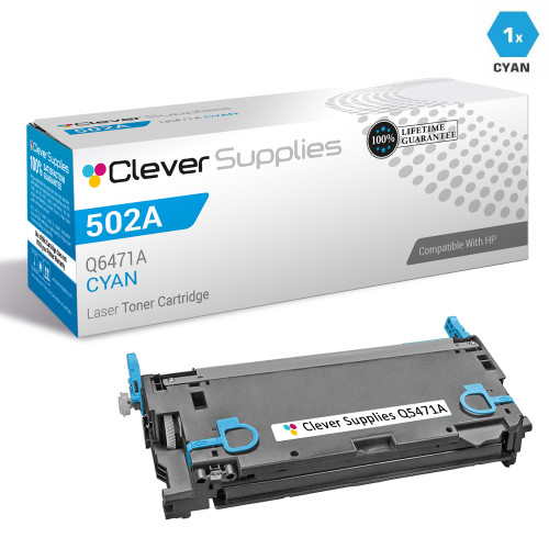 CS Compatible Replacement for HP Q6471A Toner / HP 502A Toner Cartridge Cyan