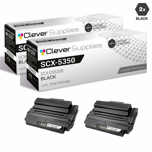 Compatible Samsung SCX-D5530B High Yield Laser Toner Cartridges Black 2 Pack