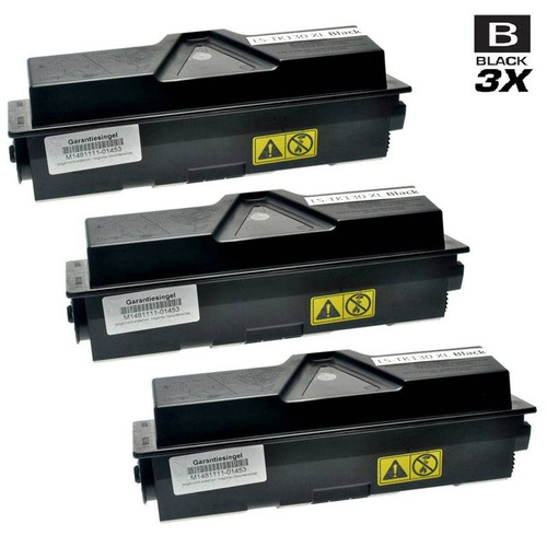 Compatible Kyocera Mita 1T02HS0US0 (TK-132) Laser Toner Cartridges Black 3 Pack