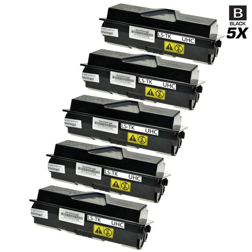 Compatible Kyocera Mita 1T02LY0US0 (TK-162) Premium Quality Laser Toner Cartridges Black 5 Pack