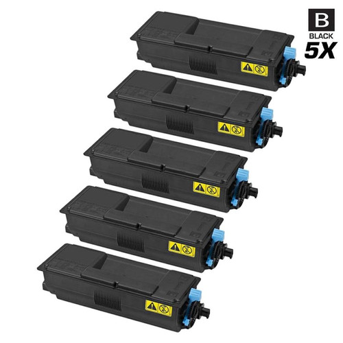 Compatible Kyocera Mita 1T02L10US0 (TK-3122) Premium Quality Laser Toner Cartridges Black 5 Pack