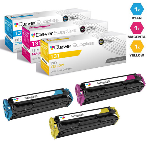 Compatible Canon 131 Toner Cartridges 3 Color Set (131Y, 131M, 131C)