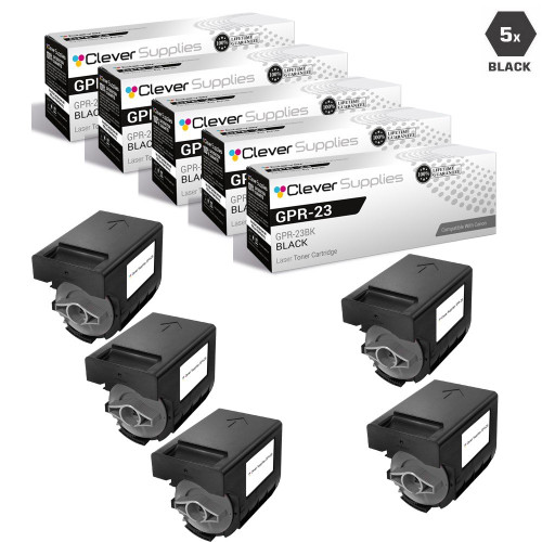 Compatible Canon GPR-23, GPR23 Toner Cartridges Black 5 Pack (GPR-23BK)