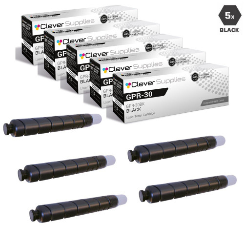 Compatible Canon GPR-30, GPR30 Toner Cartridges Black 5 Pack (GPR-30BK)