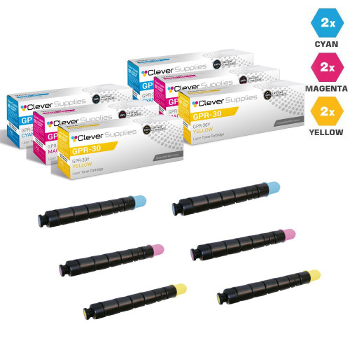 Compatible Canon GPR-30, GPR30 Toner Cartridges 6 Color Set (GPR-30Y, GPR-30M, GPR-30C)