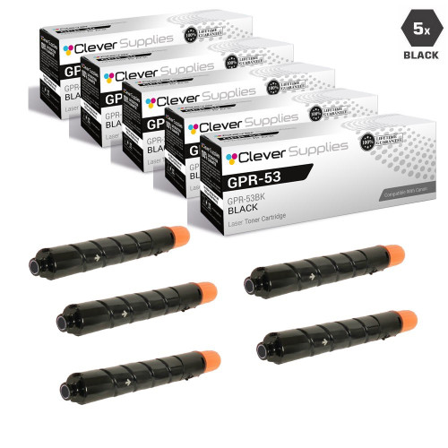 Compatible Canon GPR-53, GPR53 Toner Cartridges Black 5 Pack (GPR-53BK)
