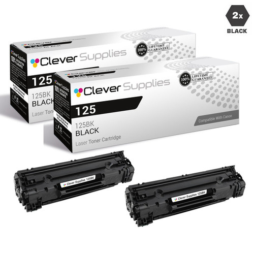 Compatible Canon 125 Toner Cartridges Black 2 Pack (125BK)