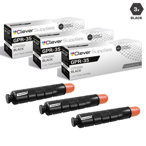 Compatible Canon GPR-35 Toner Cartridges Black 3 Pack (GPR35BK)