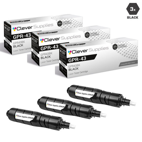 Compatible Canon GPR-43 Toner Cartridges Black 3 Pack (GPR43BK)