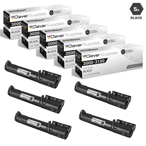 Compatible Dell 3000 Toner Cartridges Black 5 Pack (310-5726)