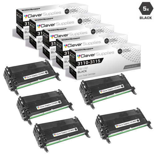 Compatible Dell 3110 Toner Cartridges Black 5 Pack (310-8092)