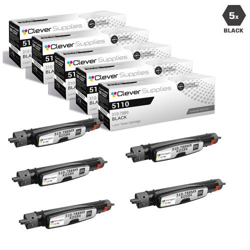 Compatible Dell 5110-HY Toner Cartridges Black 5 Pack (310-7889)