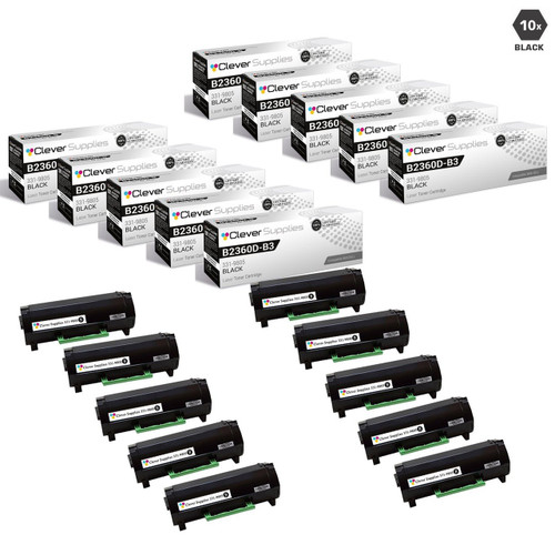 Compatible Dell B2360D-B3465DNF Toner Cartridges Black 10 Pack (331-9805)