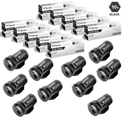 Compatible Dell S2810DN-H815DW Toner Cartridges Black 10 Pack (593-BBMF)
