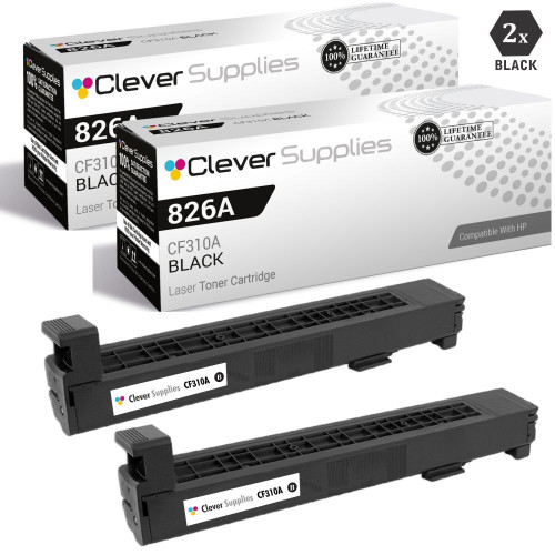 CS Compatible Replacement for HP 826A Toner Cartridges 2 Black Set (CF310A)