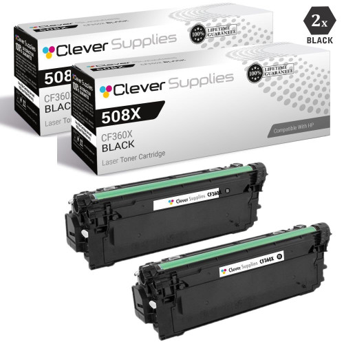 CS Compatible Replacement for HP 508X Toner Cartridges 2 Black Set (CF360X)