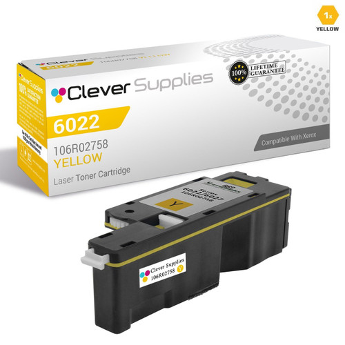 Compatible Xerox 6022 Toner Cartridges Yellow (106R02758)
