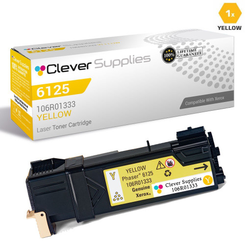 Compatible Xerox 6125 Toner Cartridges Yellow (106R01333)