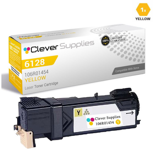 Compatible Xerox 6128 Toner Cartridges Yellow (106R01454)