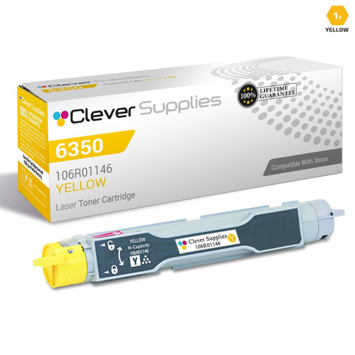 Compatible Xerox 6350 Toner Cartridges Yellow (106R01146)