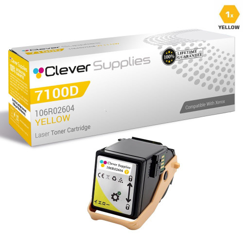 Compatible Xerox Phaser 7100DN Toner Cartridges Yellow (106R02604)
