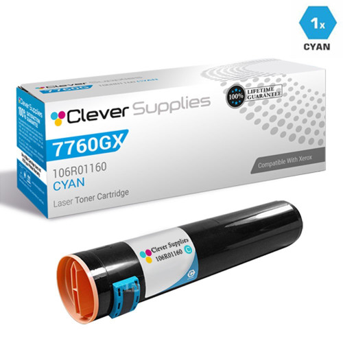 Compatible Xerox Phaser 7760GX  Toner Cartridges Cyan (106R01160)