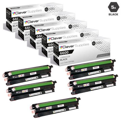 Compatible Xerox 6600 Drum Cartridges Black 5 Pack (108R01121)