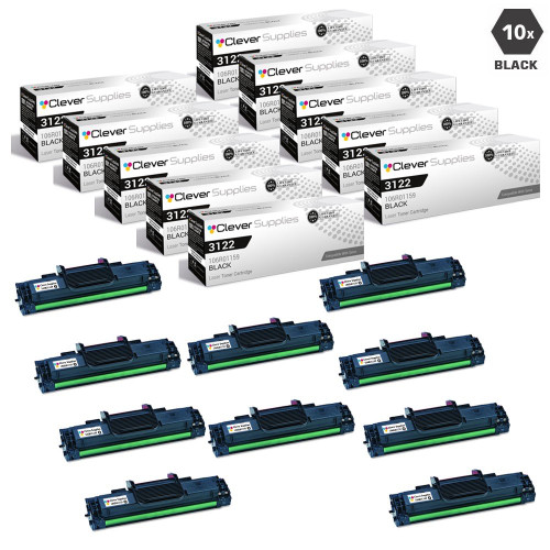 Compatible Xerox 3122 Toner Cartridges Black 10 Pack (106R01159)