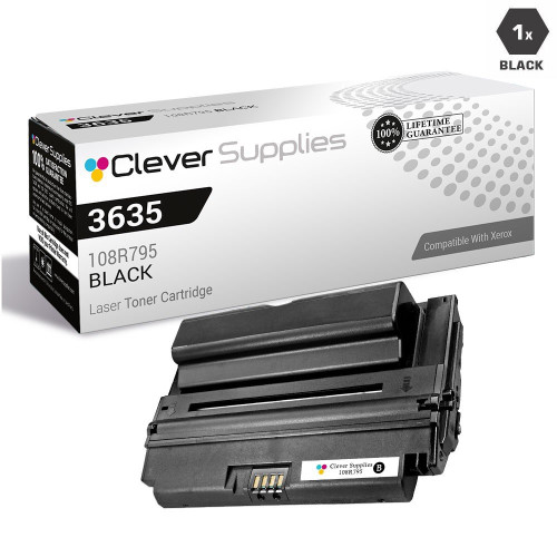 Compatible Xerox 3635 Toner Cartridges Black (108R795)