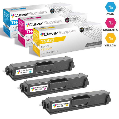Compatible Brother TN431 Toner Cartridge 3 Color Set (TN431C, TN431M, TN431Y)