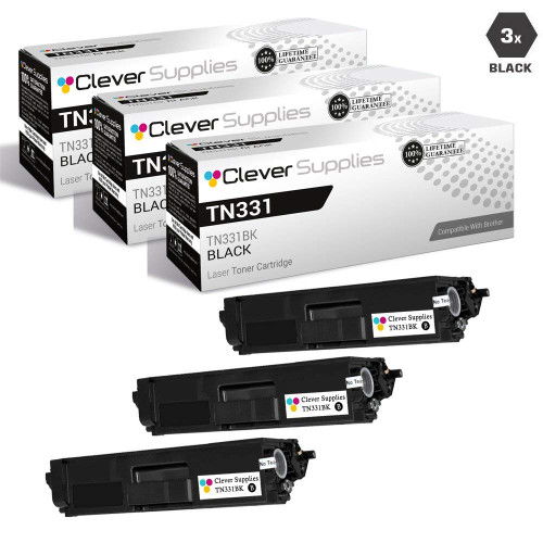 Compatible Brother TN331 Toner Cartridge 3 Black (TN331BK)