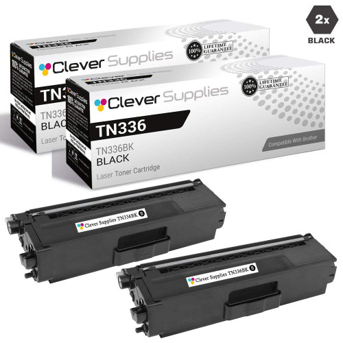 Compatible Brother TN336 Toner Cartridge 2 Black (TN336BK)