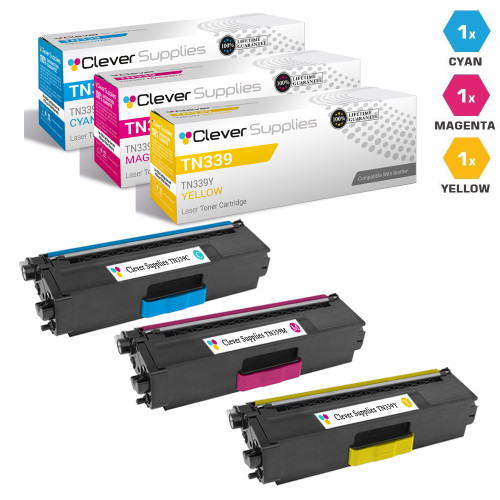 Compatible Brother TN339 Toner Cartridge 3 Color Set (TN339C, TN339M, TN339Y)
