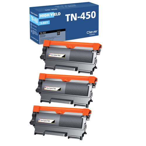Compatible Brother TN450 TN420 Toner Cartridge 3 Black (TN-450 TN-420)