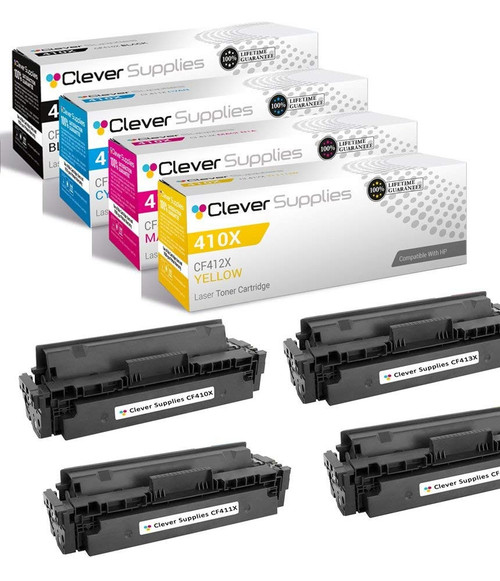 Compatible HP 410X Toner Cartridge 4 Color Set (CF410X, CF411X, CF413X, CF412X)
