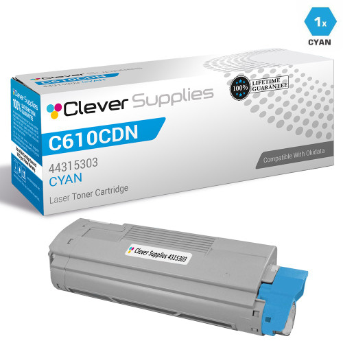 Compatible Okidata C610cdn Toner Cartridge Cyan (44315303)