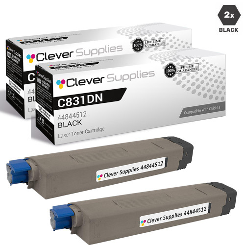 Compatible Okidata C831dn Toner Cartridge 2 Black (44844512) Compatible Okidata C831dn Toner Cartridge 2 Black (44844512)