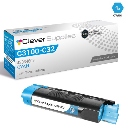 Compatible Okidata C3100 Toner Cartridge Cyan (43034803)